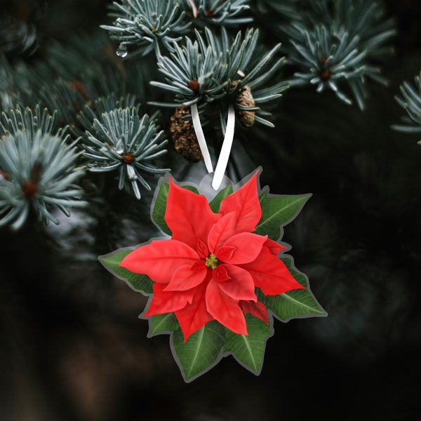 Poinsettia Ornament Etsy