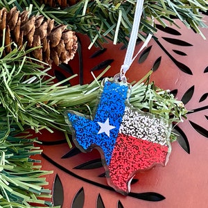 Dotted Texas Ornament, Texas Gift Package Tie On, Texas Charm, Texas Stocking Stuffer, Texas Christmas Ornament, Gift for Texan, Texan Gift