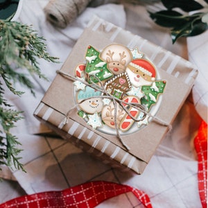 Christmas Cookies Sticker, Sticker for Laptop, Sticker for Water Bottle, Decorated Christmas Cookies, Sugar Cookie Sticker, Holiday Cookies