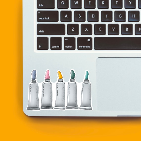 Acrylic Paints Sticker | 4” Sticker for Laptop | Sticker for Water Bottle | Art Supplies Sticker | Artist Sticker | Gift for Artist | Arts