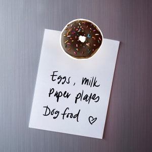 Chocolate Sprinkle Donut Magnet, Chocolate Doughnut Magnet, Hole Foods, Magnet for Fridge, Magnet for Car, Gift for Donut Lover, Sprinkles