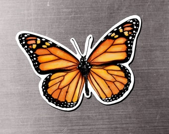 Monarch Butterfly Magnet, 3” Vinyl Fridge Magnet, Car Magnet, Locker Magnet, Texas Butterflies, Native Texan Gift, Loved One Remembrance