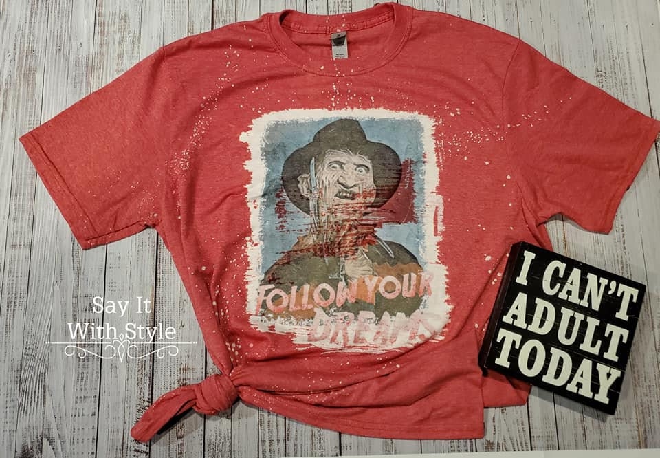 freddy krueger bleached shirt