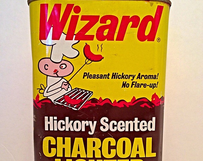 Wizard Charcoal Lighter Fluid Can Etsy