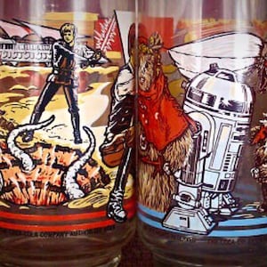 Complete Set of 4 "Return of the Jedi" Drinking Glasses