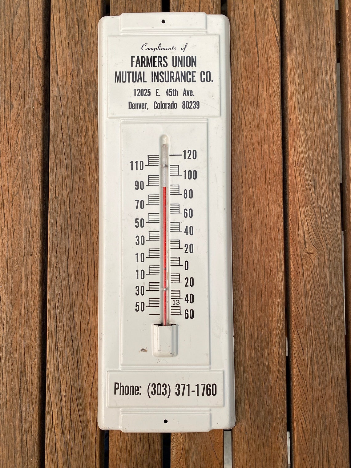 1960s Farmer Union Mutual Insurance Working Thermometer Etsy