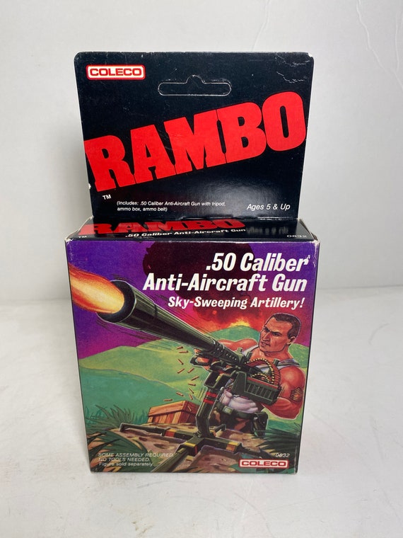 Original Rambo Toy Anti Aircraft Machine Guns Sealed In Box Etsy