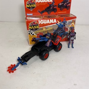 1986 M.A.S.K. Iguana Vehicle with Lester Sludge and Box by Kenner