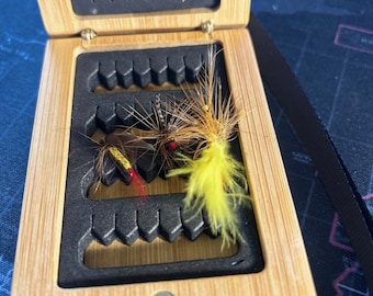 Customized Fly Fishing Box - Personalized with your name or text included.