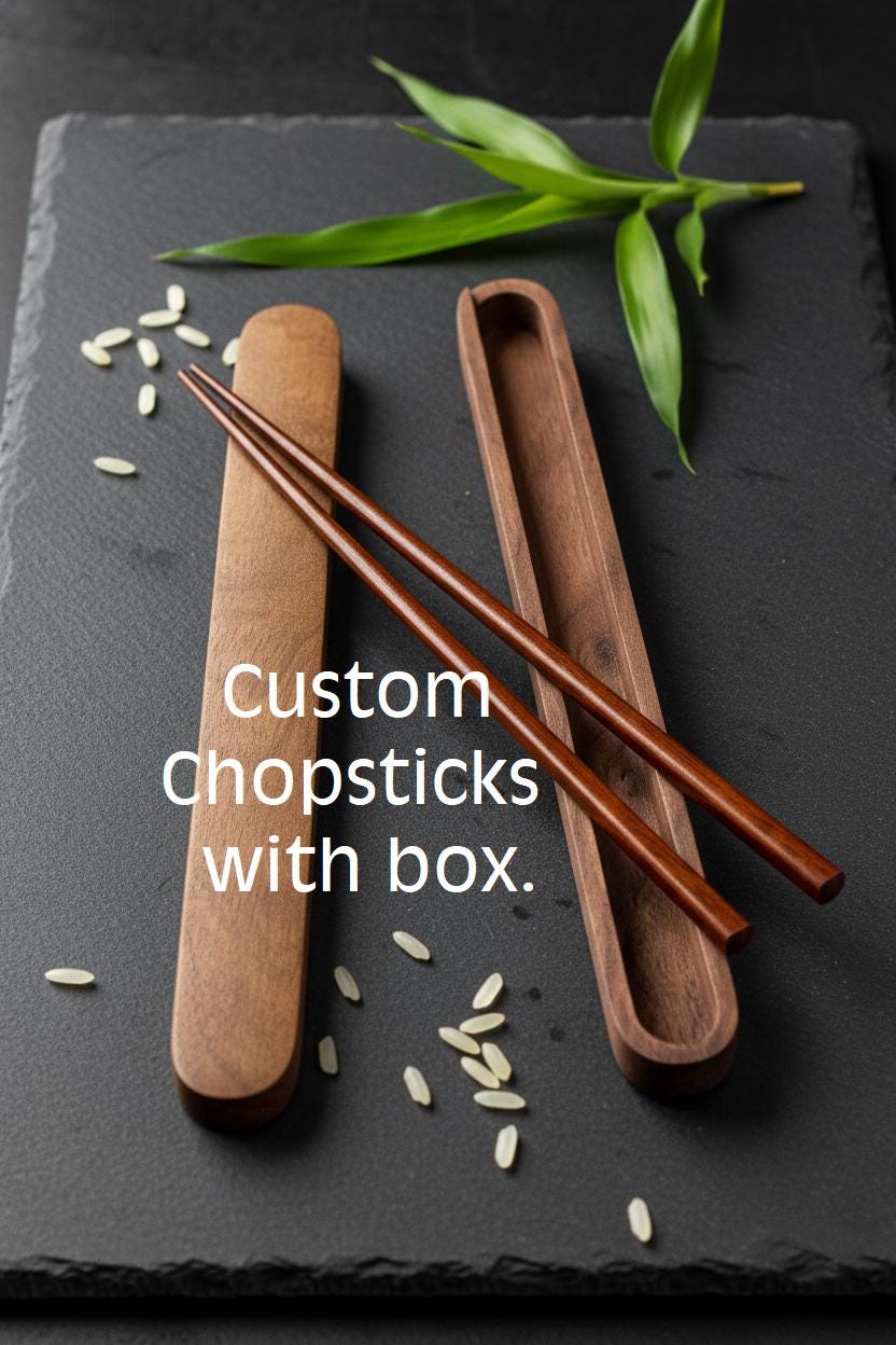 Eetstokjes Chinese herbruikbare Chinese eetstokjes in massief hout 5-kleuren eetstokjes geschenkdoos, één persoon, één eetstokjes, creatief servies 25 cm zonder lak en was, huishouden