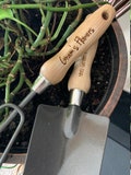 Personalized Garden Tool Set – Engraved Trowel and Rake, Burlap Bag