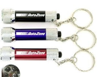 Personalized LED Flashlight keychain - VERY BRIGHT 20 Lumens - Great for camping