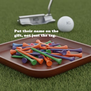 25 Golf Tees - Made to Order - Laser Engraved - 2.75 inch - Any Color