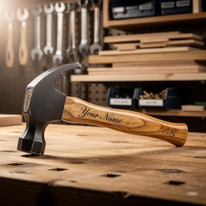 Engraved Hammer - Personalize, Customize Birthday, Anniversary, Wedding, Groomsman, Business