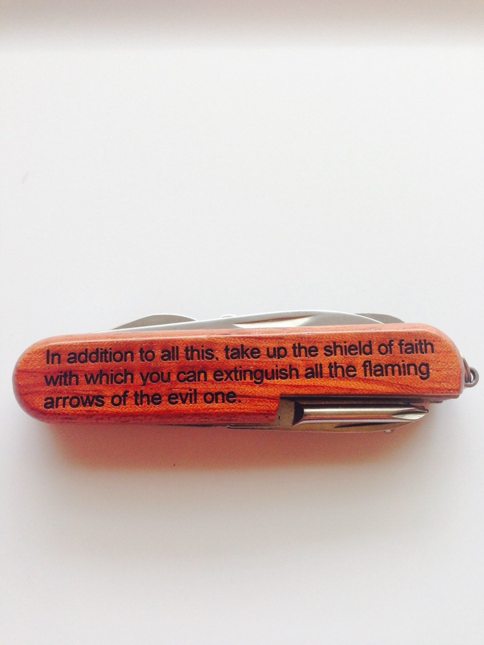Bible Verse Pocket Knife Laser Engrave Your Favorite Verse Etsy