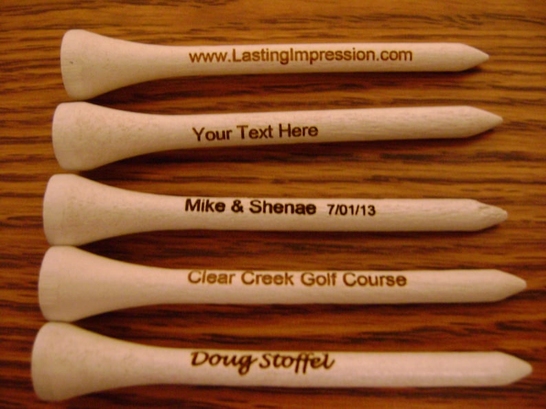 Set of 50 Personalized Golf Tees Laser Engraved 2.75 inch Etsy