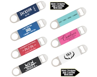 Personalized bottle opener.  Add your Logo.  What can you create?