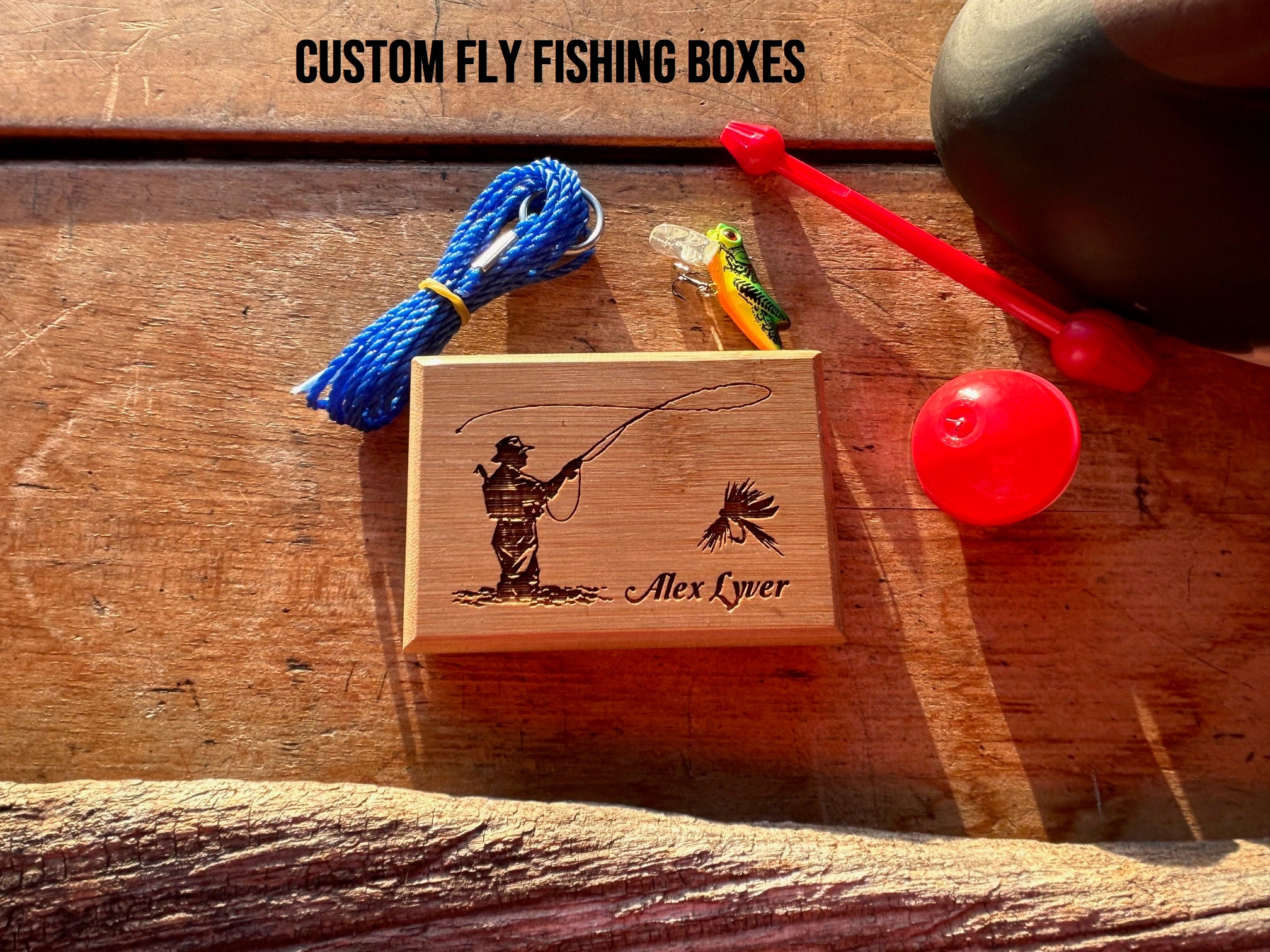 Custom Fly Fishing Box - Includes 2 free flies!