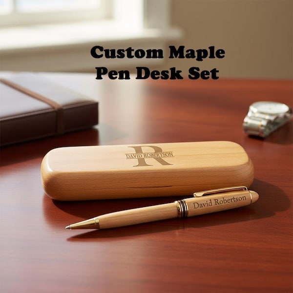 Namely Yours | Personalized Pen Set | Custom Maple Pen and Case