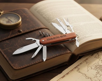 Personalized Multi-Tool Pocket Knife – Engraved Groomsman Gift