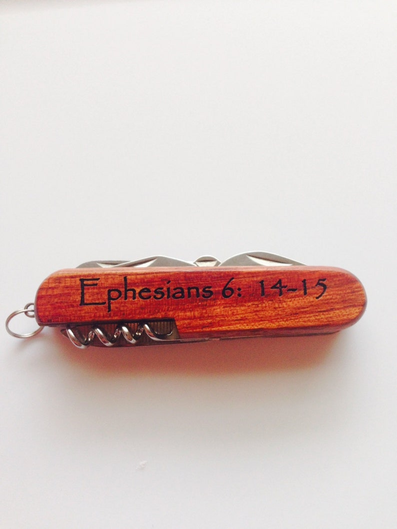 Bible Verse Pocket Knife Laser Engrave your favorite verse Etsy