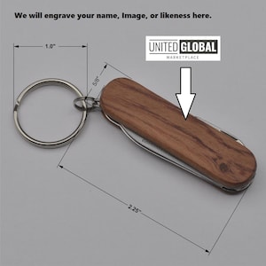 Custom Pocket Knife - Laser Engraved with YOUR NAME, Image, Likeness!