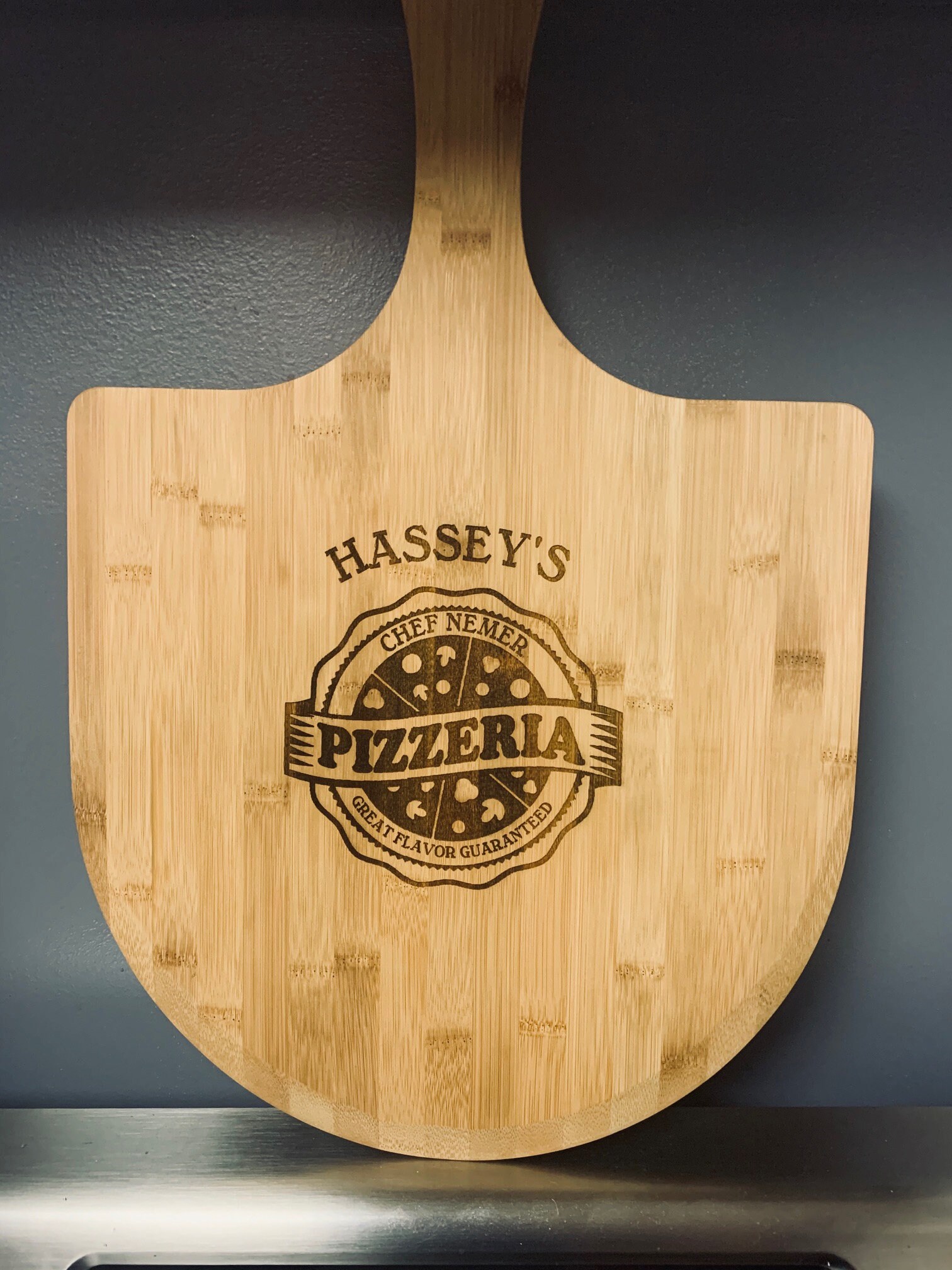 Personalized Pizza Peel Engraved Wood Pizza Peel Etsy