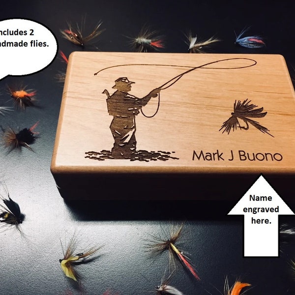 Scatola da pesca a mosca personalizzata - Include 2 mosche in omaggio!