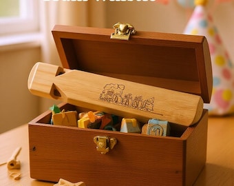 Personalized Wooden Train Whistle, Ring Bearer Gift