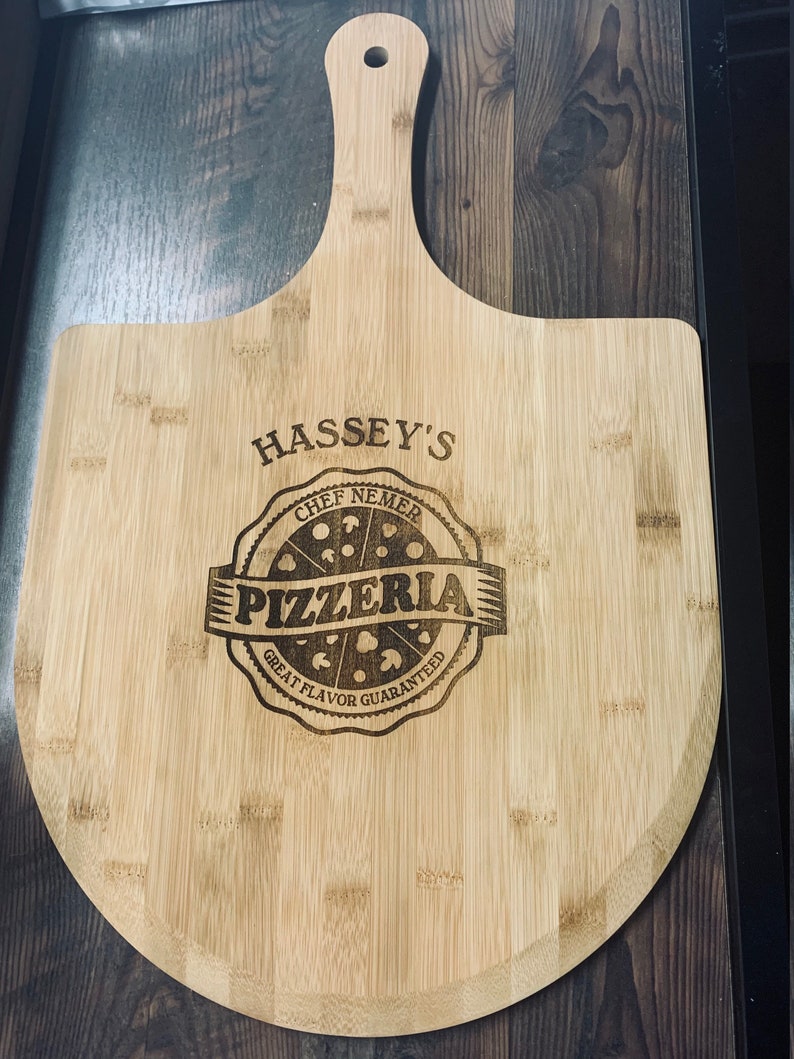 Personalized Pizza Peel Engraved Wood Pizza Peel Etsy