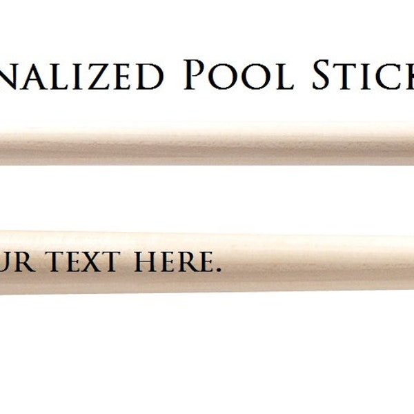 Personalized Pool Billiards Stick - Custom engraved Cue