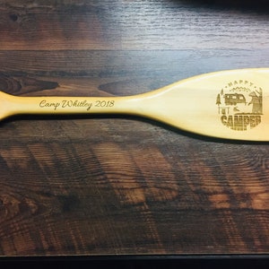 Personalized Miniature Canoe Paddle - Custom design - Camping or hiking Award - Scout Award