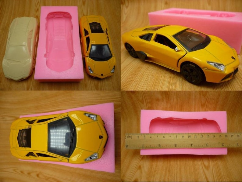 3d Car Fondant Cake Chocolate Soap Candles Silicone Mold Etsy