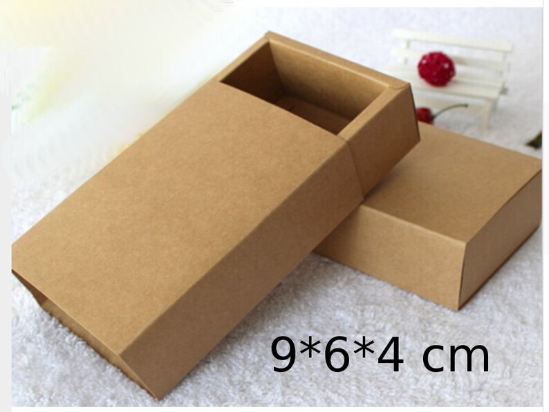 Lot Of 50 Pcs Small Kraft Drawer Box Handmade Soap Gift Craft Etsy