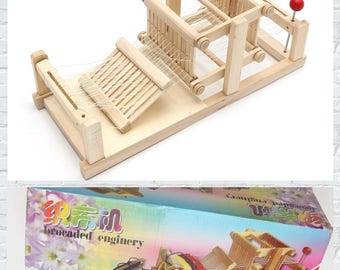 Wooden Table Weaving Loom Machine Model Hand Craft for kids Gift For Children Adult