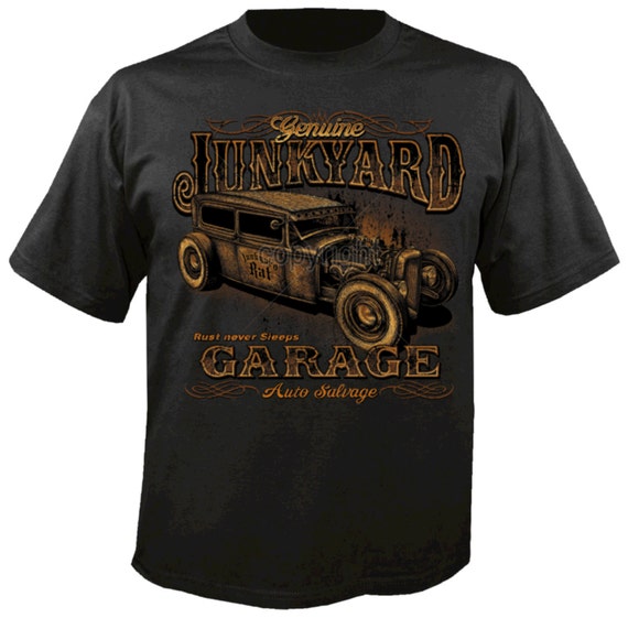 Items similar to Junkyard Garage Hotrod Mens T shirt on Etsy