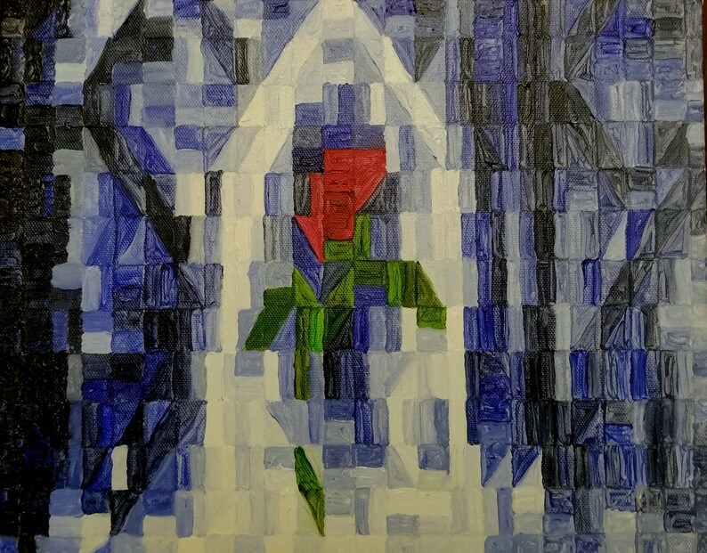 Beauty And The Beast Rose Painting Etsy