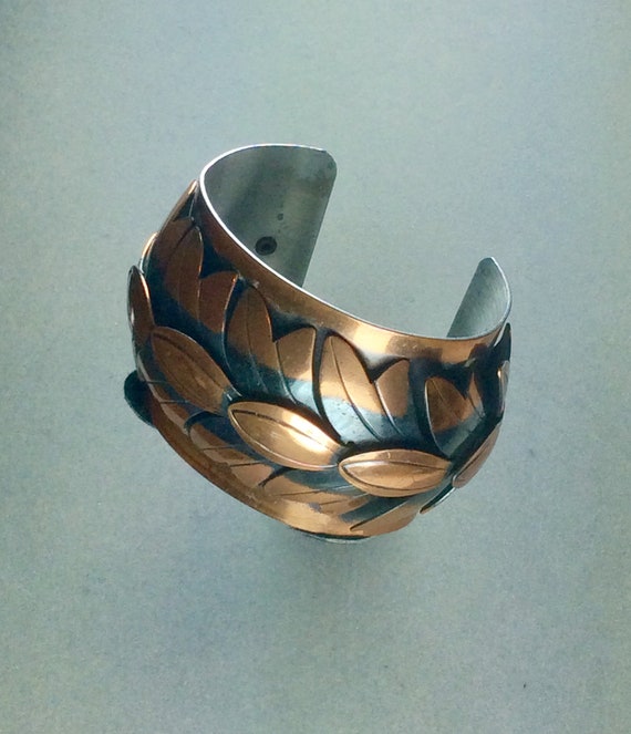 Fall Butterfly and Copper Leaf Bracelet