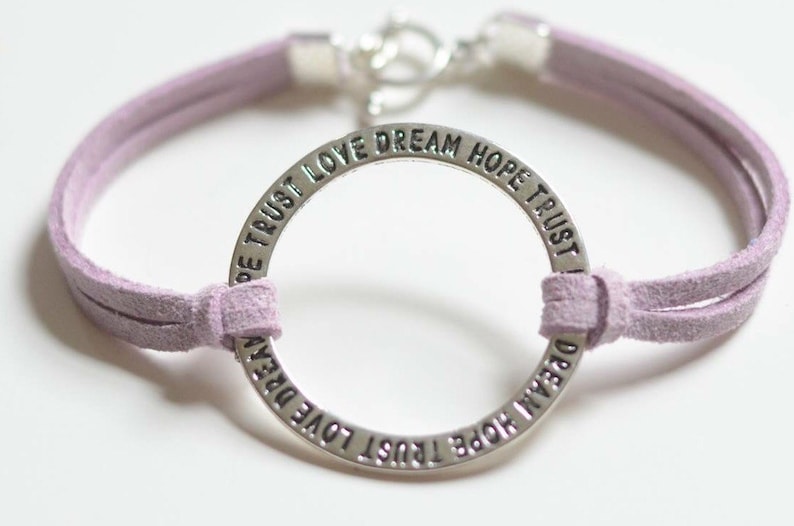 Trust Minimalist Circle of Life Bracelet- Love SALE,Minimalist Bracelet Dream Hope