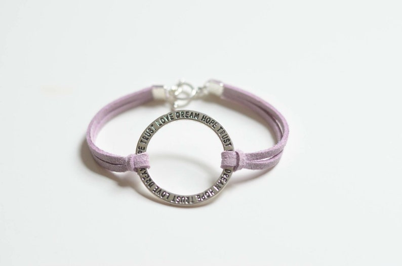 Trust Minimalist Circle of Life Bracelet- Love SALE,Minimalist Bracelet Dream Hope