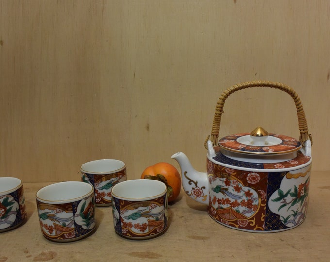 Japanese Arita Imari Porcelain Tea Set for 4 Etsy