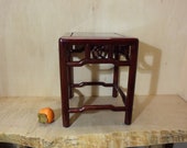 Vintage Chinese Rosewood Stool Display Plant Stand 14 Inches Tall