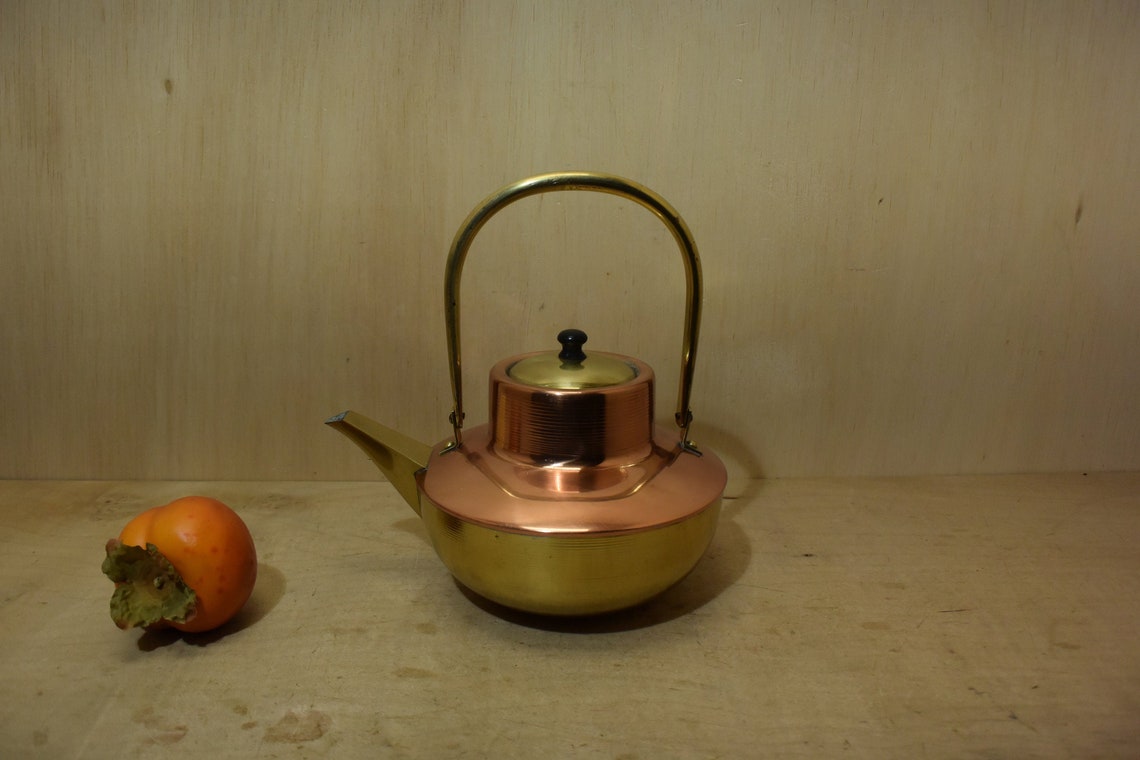 Vintage Japanese Copper Tea Kettle / Water Container for Tea Etsy