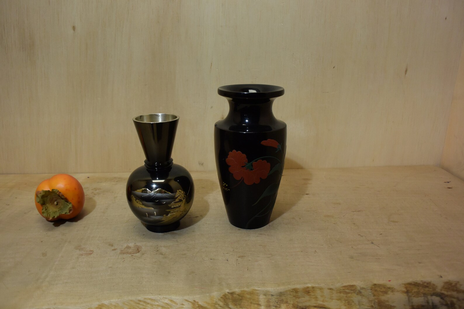 Vintage Japanese Metal Vase Etching Design Mt. Fuji and Etsy