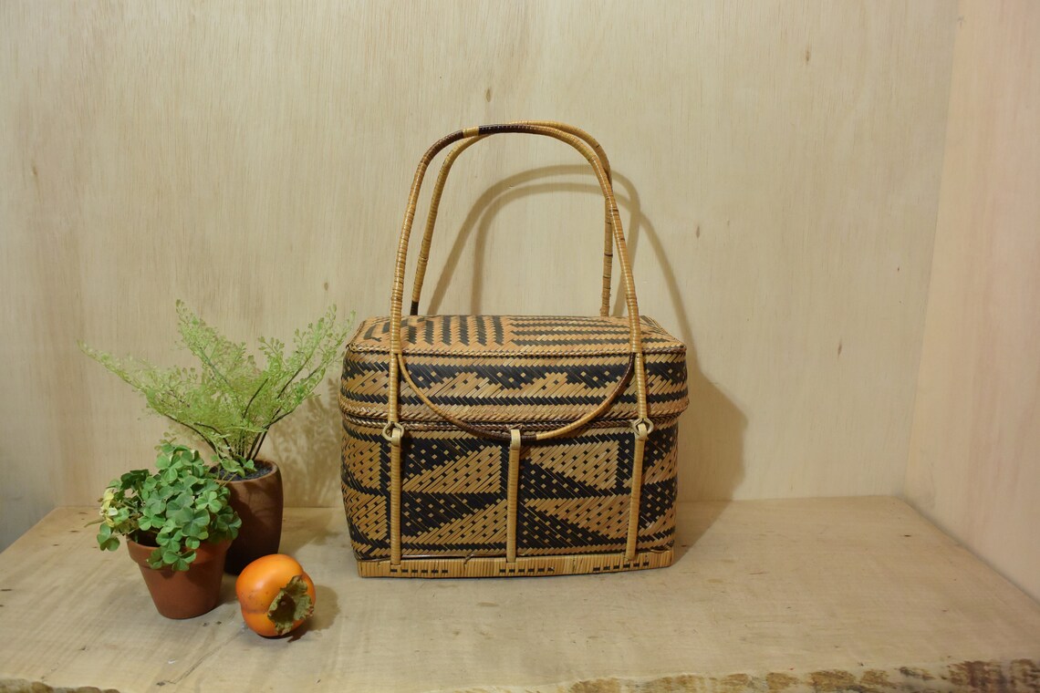 Antique Tiruray Tribe Palawan Island Bamboo River Cane Basket Etsy