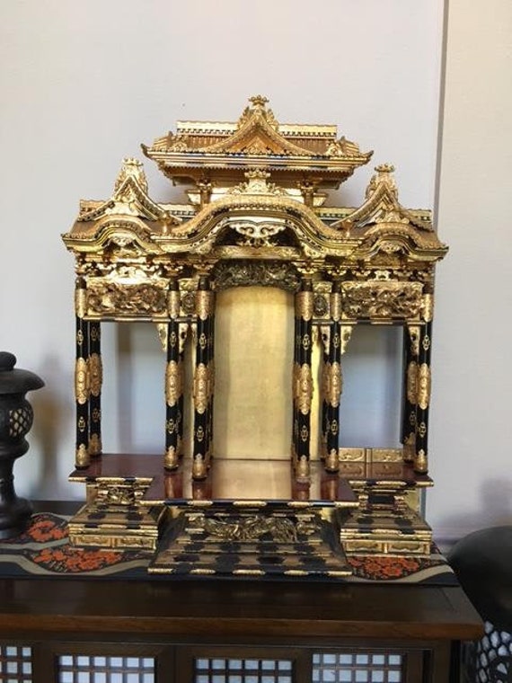 Antique Japanese Lacquer Japanese Buddhist Shrine Inner Etsy