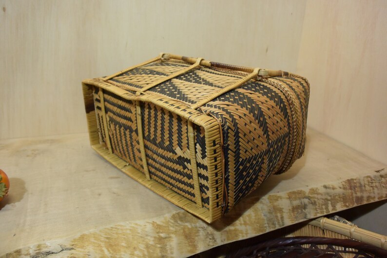 Antique Tiruray Tribe Palawan Island Bamboo River Cane Basket Etsy