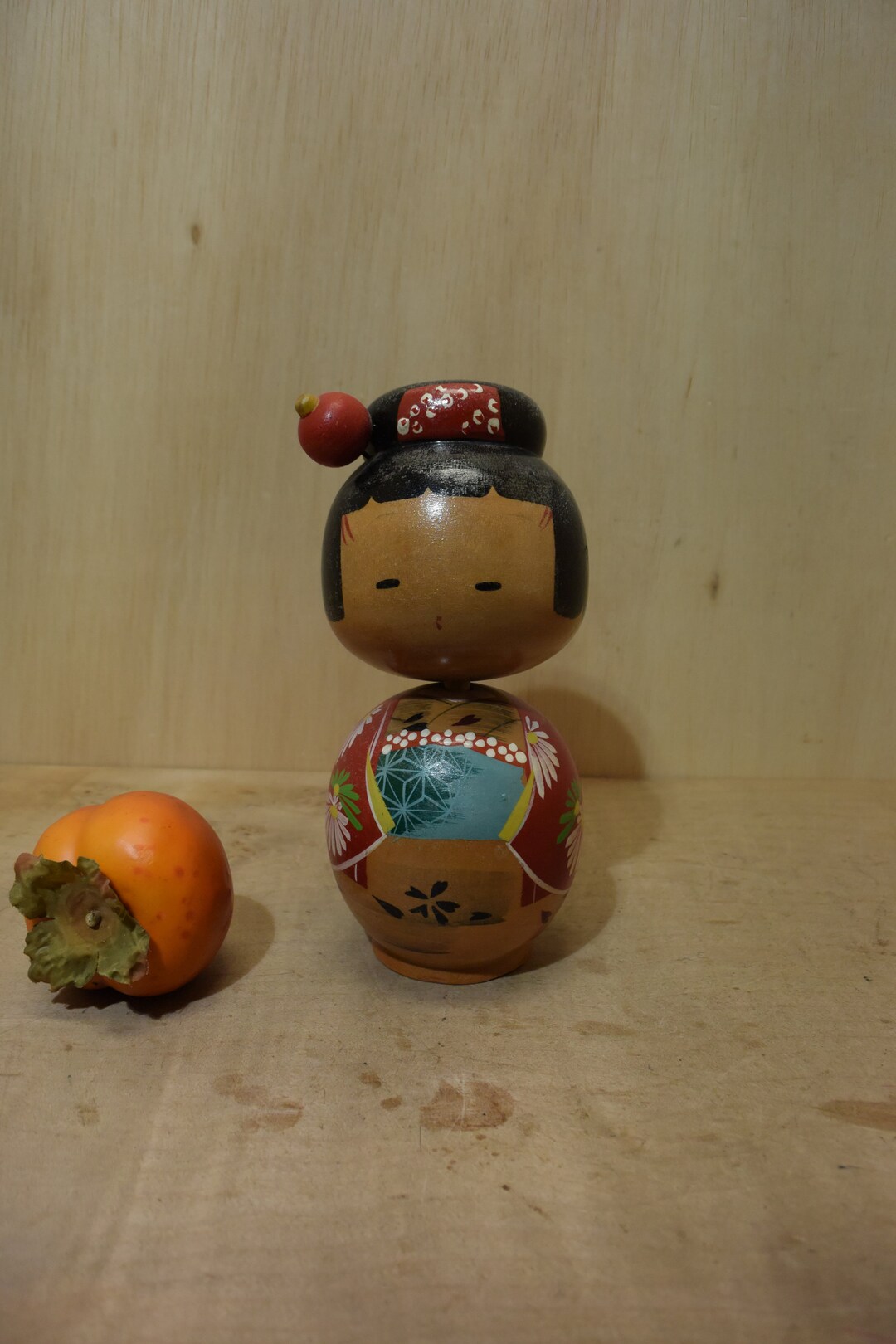 Vintage Japanese Bobble Head Kokeshi Doll 8 Inches Tall Etsy
