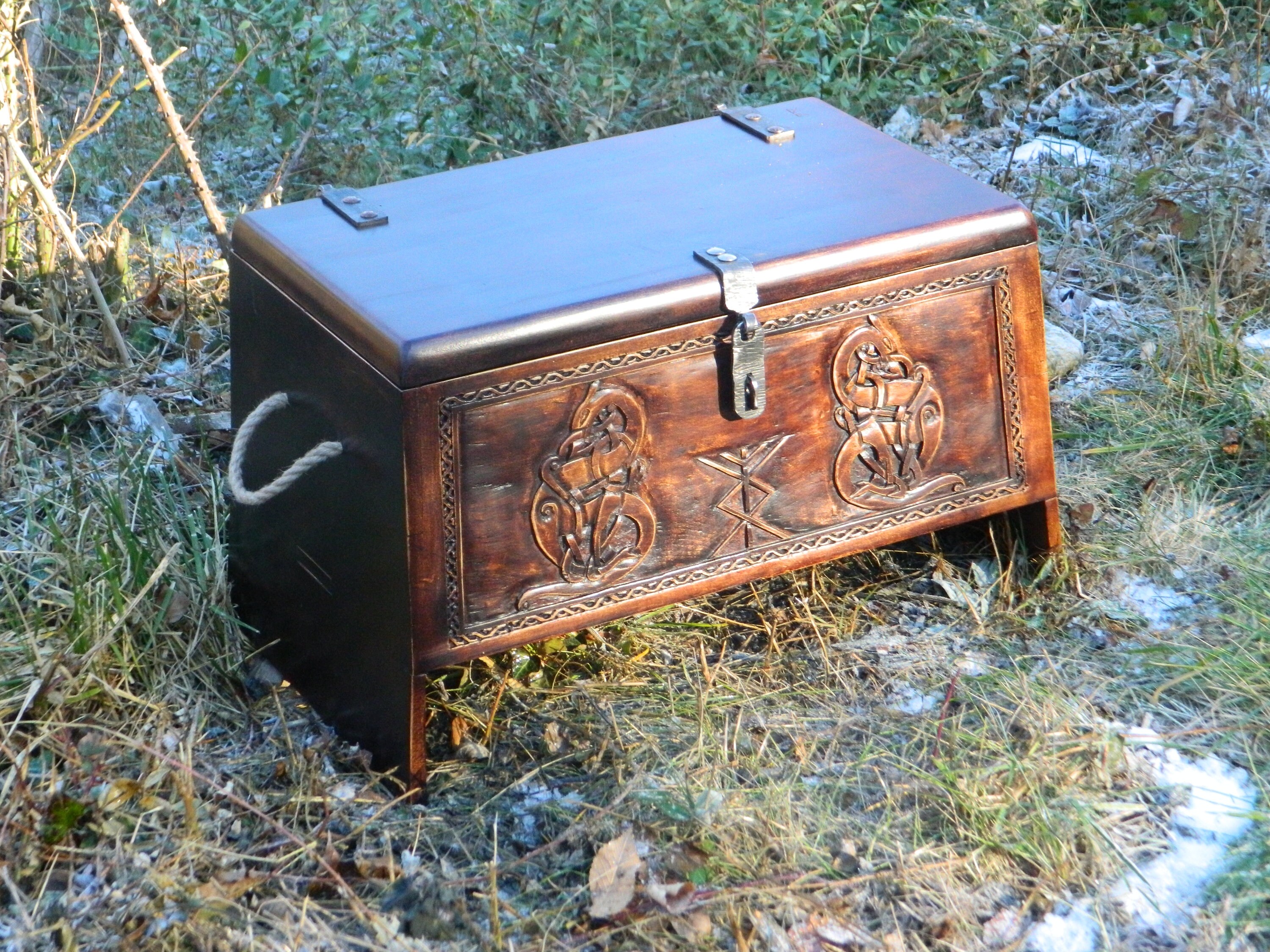 Viking treasure chest model Oseberg Etsy