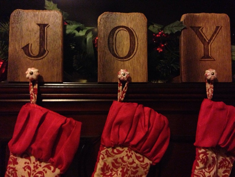 JOY Personalized Stocking Holder Etsy